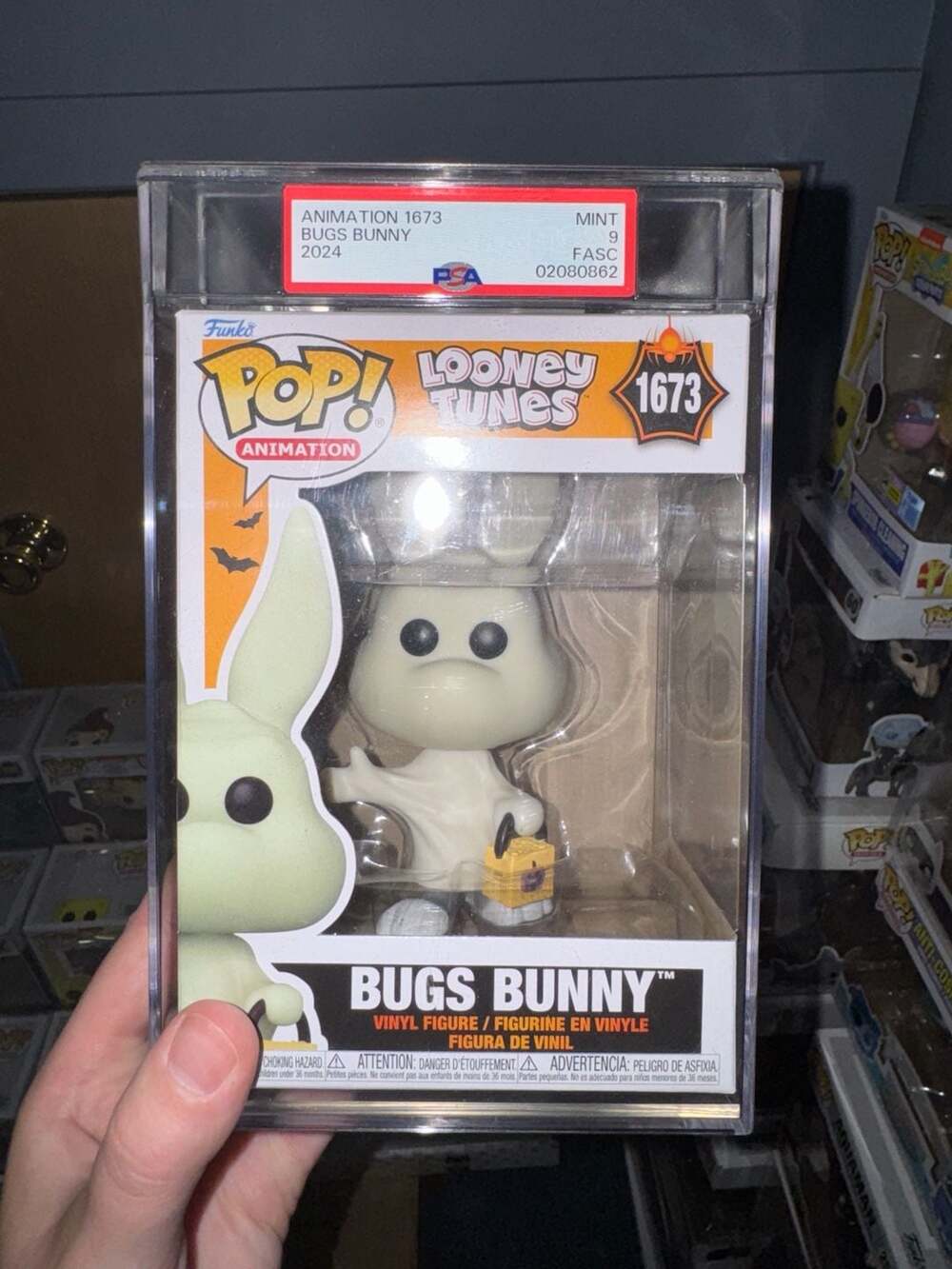 Funko Pop! Animation Looney Tunes Halloween Bugs Bunny 1673 Graded PSA Mint 9
